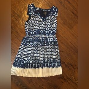 Blue and White Adrianna Papell Dress